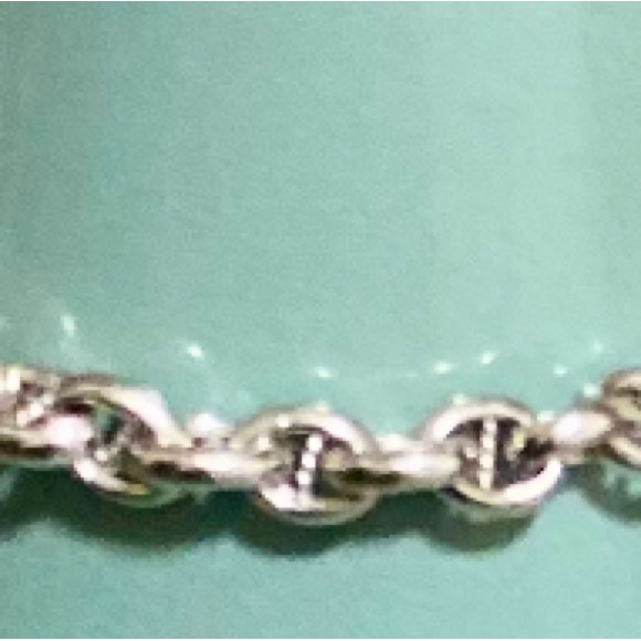 12g-14K SOLID White Gold Rolo Anchor Stud-Link w/🦞Claw Closure🧜🏻‍♀️ - Picture 13 of 15